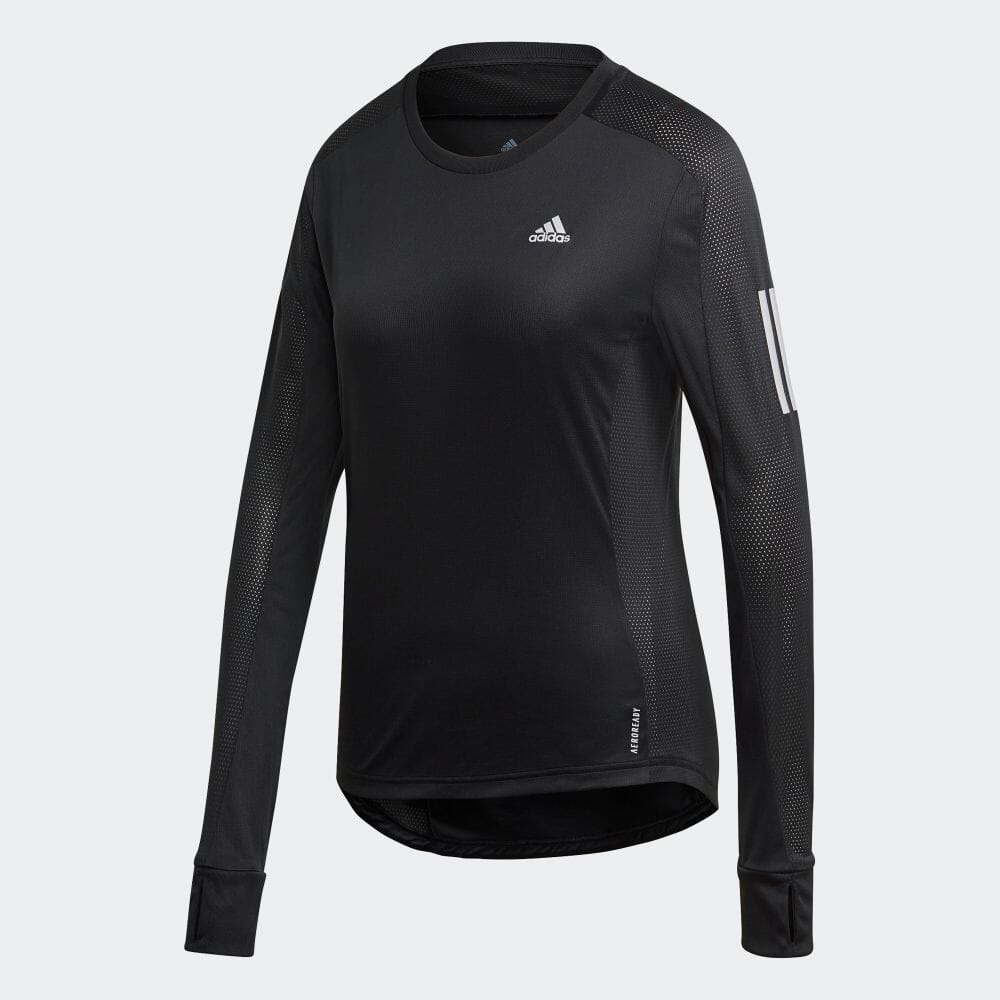 【公式】アディダス adidas ランニング オウン ザ ラン 長袖Tシャツ / Own the Run Long Sleeve Tee レディース ウェア トップス Tシャツ 黒 ブラック GL7984 ランニングウェア ロンt p0122