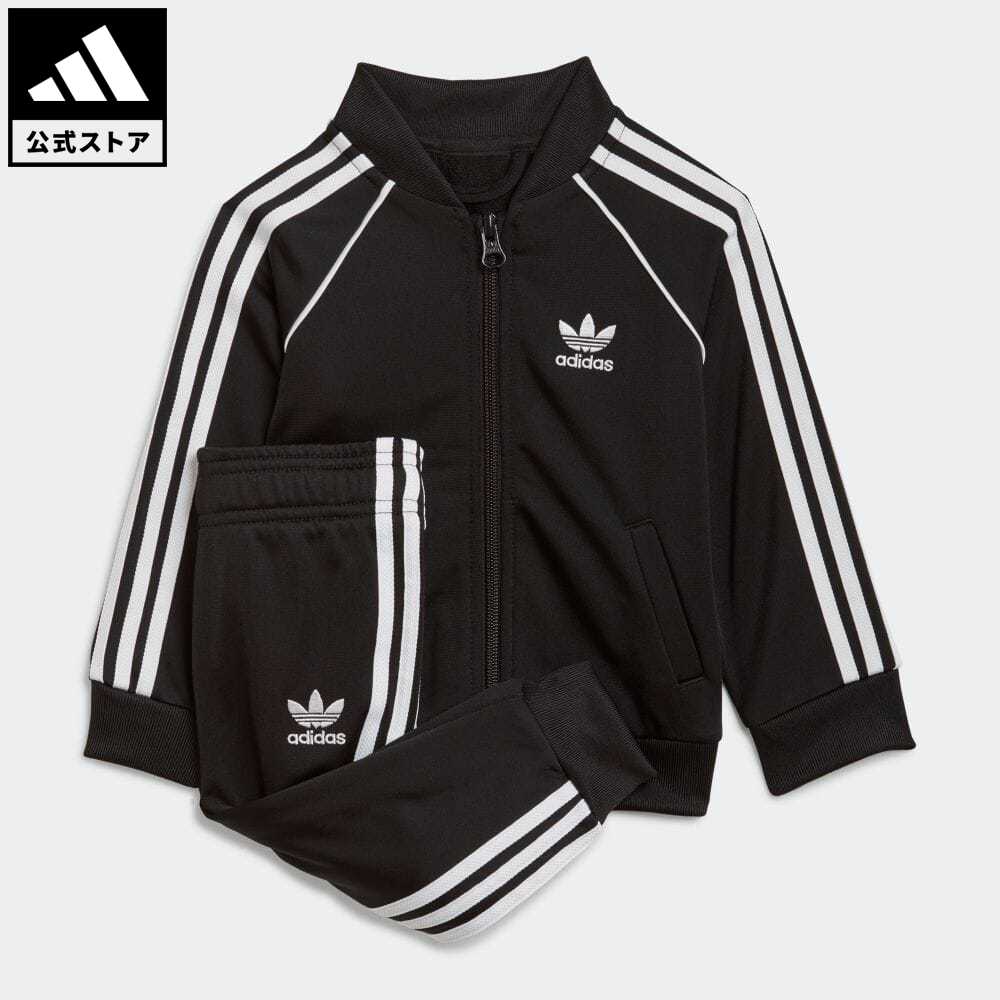 アディダス adidas 返品可 アディカラー SST トラックスーツ（ジャージ） オリジナルス キッズ／子供用 ウェア・服 セットアップ ジャージ 黒 ブラック GN8441 上下 rabty p0604