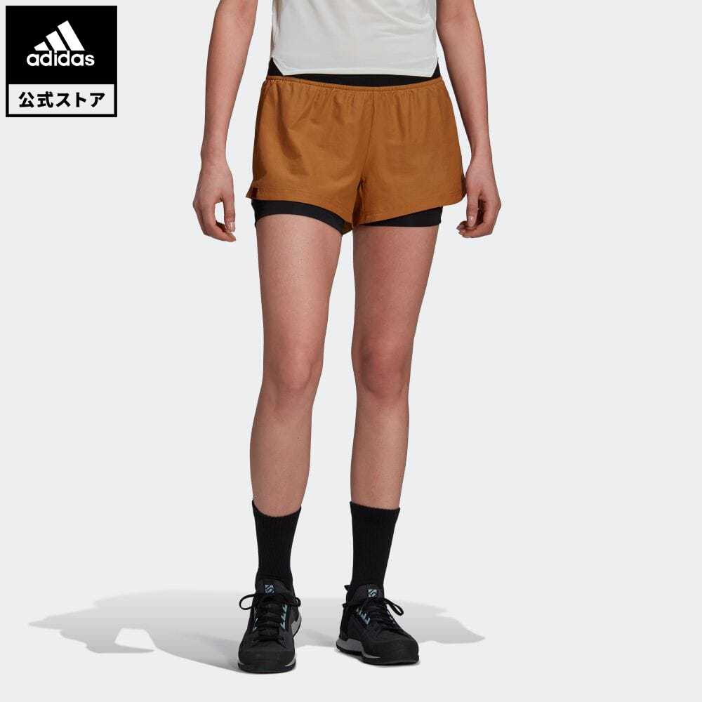 【公式】アディダス adidas 返品可 クライミング ファイブテン PRIMEGREEN 2 in 1 クライミングショーツ / Five Ten Primegreen Two-in-One Climb Shorts アディダス ファイブテン レディース ウェア・服 ボトムス ショートパンツ・短パン ブラウン GM4594