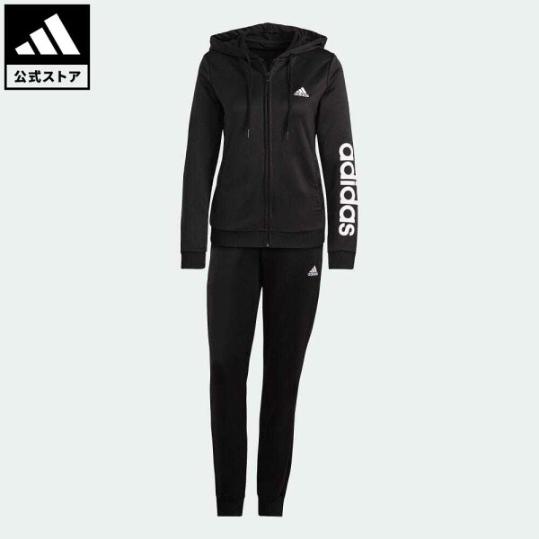 公式 アディダスadidasエッセンシャルズロゴフレンチテリートラックスーツ(ジャージセットアップ)/EssentialsLo