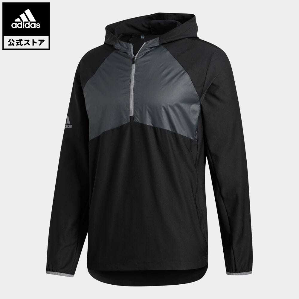 【公式】アディダス adidas ゴルフ パッカブルハーフジップウインドジャケット メンズ ウェア アウター ジャケット 黒 ブラック FQ8455