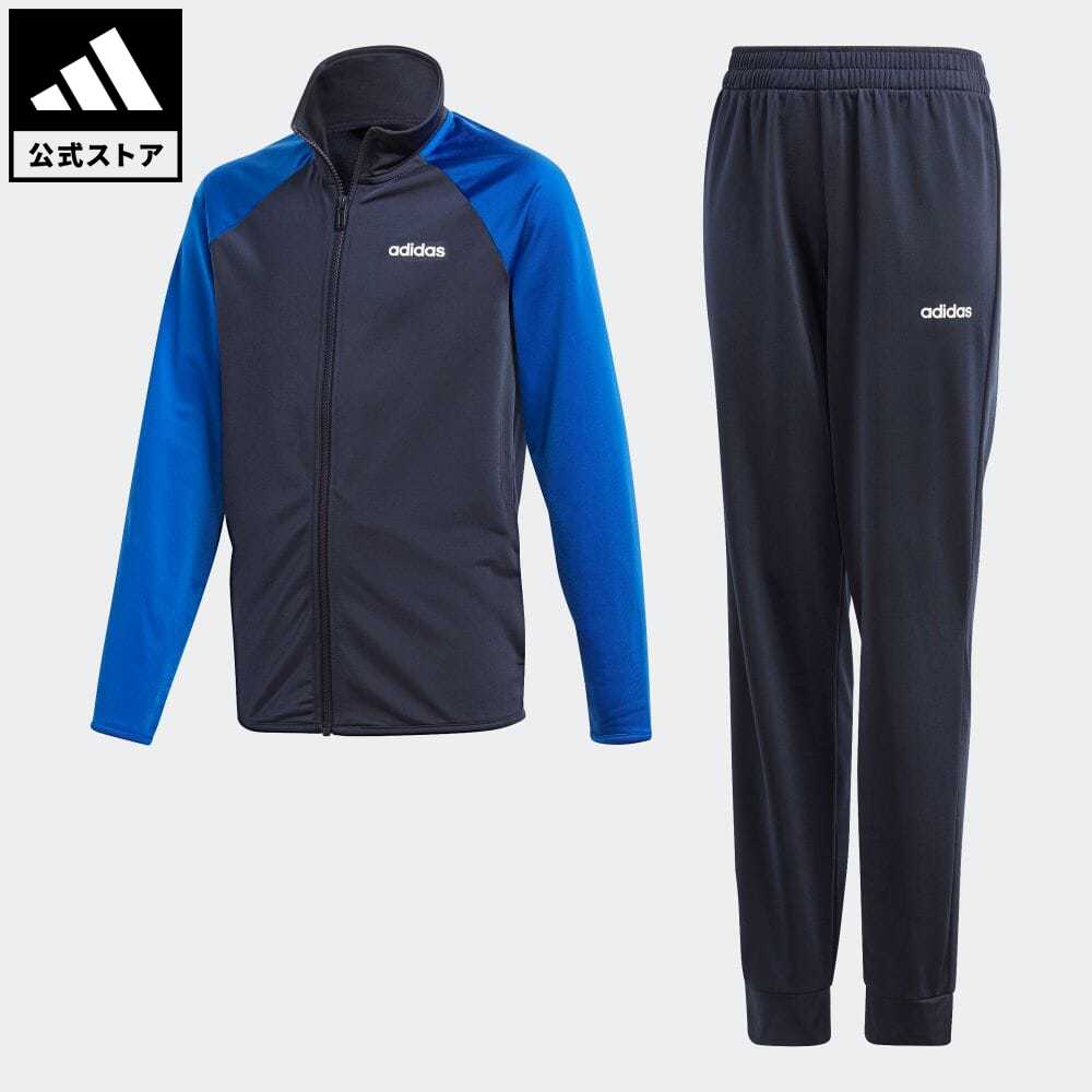 【20%OFFクーポン対象 08/19 10:00〜08/23 09:59】【公式】アディダス adidas 返品可 トラックスーツ キッズ／子供用 ウェア・服 セットアップ ジャージ 青 ブルー GD6186 上下