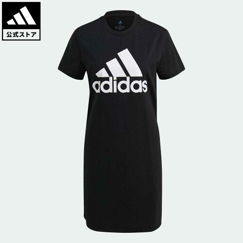 【公式】アディダス adidas 返品可 エッセンシャルズ ロゴ ワンピース / Essentials Logo Dress レディース ウェア・服 オールインワン ワンピース 黒 ブラック GM5588 eoss22ss