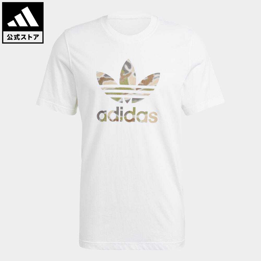 【公式】アディダス adidas 返品可 カモ トレフォイルTシャツ オリジナルス メンズ ウェア・服 トップス Tシャツ 白 ホワイト GN1855 半袖のサムネイル