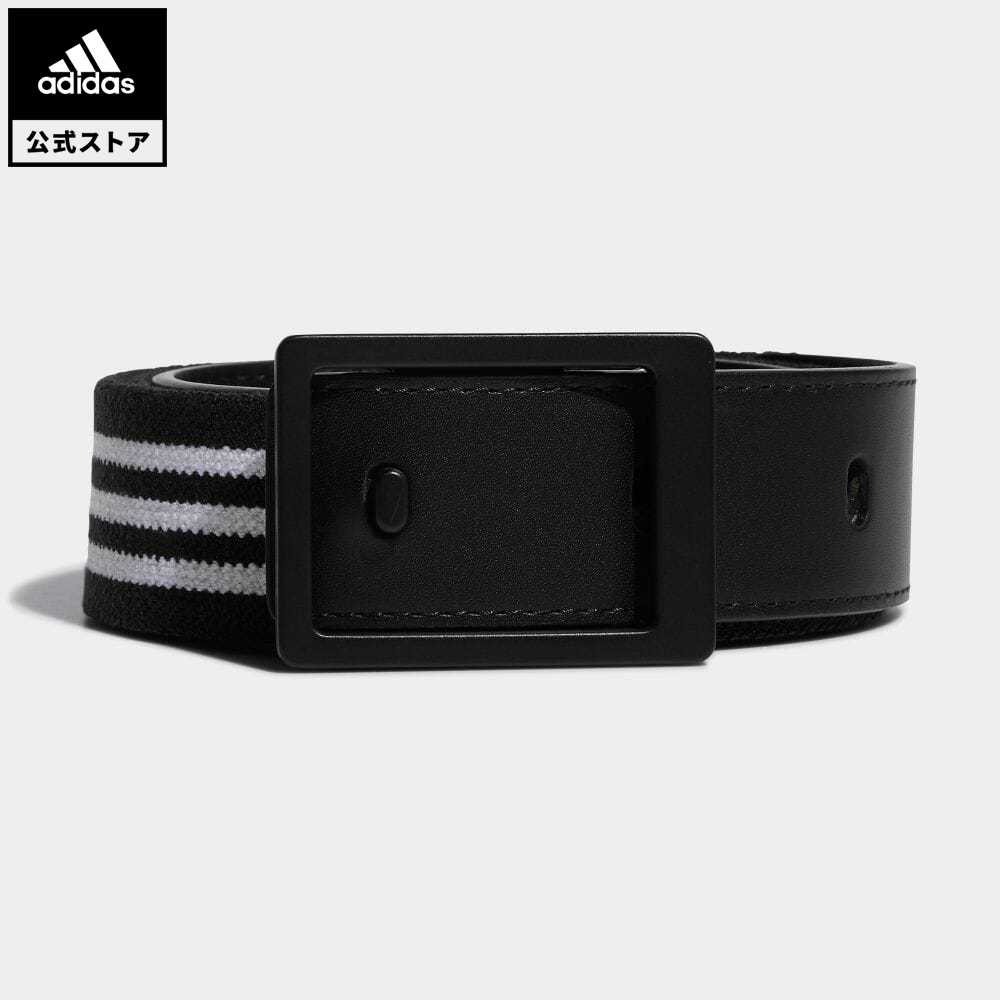 【公式】アディダス adidas 返品可 ゴルフ レザー ストレッチウェビングベルト メンズ アクセサリー ベルト 黒 ブラック FM3103 notp