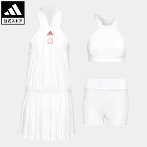 【公式】アディダス adidas 返品可 テニス オールインワン テニスワンピース / ALL-IN-ONE TENNIS DRESS レディース ウェア・服 オールインワン ワンピース 白 ホワイト FT6410