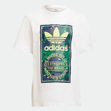 【公式】アディダス adidas 返品可 カモ プリント グラフィック 半袖Tシャツ オリジナルス キッズ ウェア・服 トップス Tシャツ 白 ホワイト H20304 mss21fw 半袖