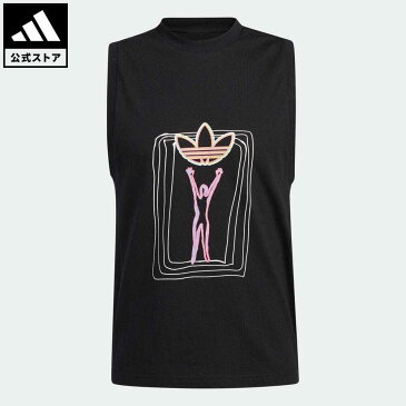 【公式】アディダス adidas 返品可 ラブ ユナイツ タンクトップ(ジェンダーニュートラル) オリジナルス メンズ ウェア・服 トップス タンクトップ 黒 ブラック H43967 mss21fw トップス