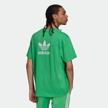 【公式】アディダス adidas 返品可 アディカラー クラシックス バックアンドフロント トレフォイル ボクシーTシャツ オリジナルス レディース メンズ ウェア・服 トップス Tシャツ 緑 グリーン H37746 mss21fw nm_otd 半袖
