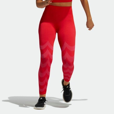 【公式】アディダス adidas 返品可 ジム・トレーニング マリメッコ エアロニット 7/8タイツ レディース ウェア・服 ボトムス タイツ・レギンス ピンク GU9526 mss21fw スポーツウェア フィットネスウェア レギンス