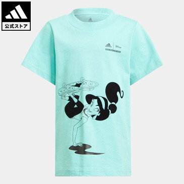 【公式】アディダス adidas 返品可 ジム・トレーニング ディズニー Comfyプリンセス 半袖Tシャツ / Disney Comfy Princesses Tee キッズ ウェア・服 トップス Tシャツ 緑 グリーン H57179 mss21fw 半袖
