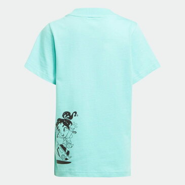 【公式】アディダス adidas 返品可 ジム・トレーニング ディズニー Comfyプリンセス 半袖Tシャツ / Disney Comfy Princesses Tee キッズ ウェア・服 トップス Tシャツ 緑 グリーン H57179 mss21fw 半袖