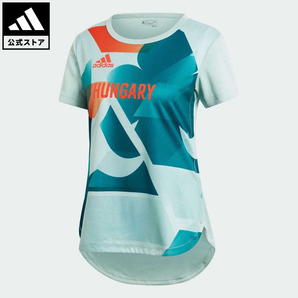 【公式】アディダス adidas 返品可 チームハンガリー HEAT. RDY 半袖Tシャツ / Team Hungary HEAT. RDY Tee レディース ウェア・服 トップス Tシャツ 緑 グリーン GM8894 半袖