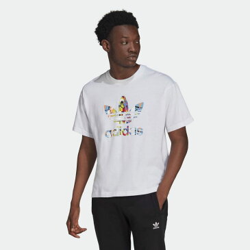 【公式】アディダス adidas 返品可 ラブ ユナイツ トレフォイル Tシャツ(ジェンダーニュートラル) オリジナルス メンズ ウェア・服 トップス Tシャツ 白 ホワイト HE2519 mss21fw 半袖
