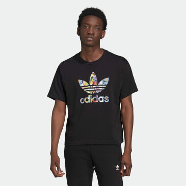 【公式】アディダス adidas 返品可 ラブ ユナイツ トレフォイル Tシャツ(ジェンダーニュートラル) オリジナルス メンズ ウェア・服 トップス Tシャツ 黒 ブラック HE2520 mss21fw 半袖