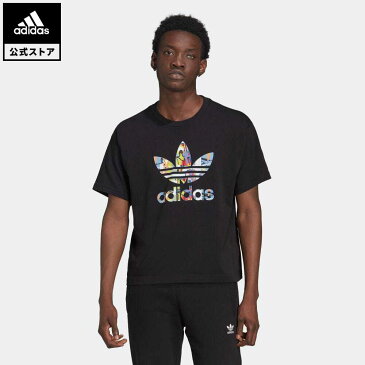 【公式】アディダス adidas 返品可 ラブ ユナイツ トレフォイル Tシャツ(ジェンダーニュートラル) オリジナルス メンズ ウェア・服 トップス Tシャツ 黒 ブラック HE2520 mss21fw 半袖