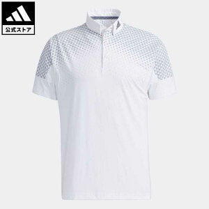 【公式】アディダス adidas 返品可 ゴルフ ショルダープリント 半袖ストレッチボタンダウンシャツ / Polo Shirt メンズ ウェア・服 トップス ポロシャツ 白 ホワイト GM3604
