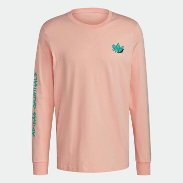 【公式】アディダス adidas 返品可 ファニー Dino 長袖Tシャツ オリジナルス メンズ ウェア・服 トップス Tシャツ ピンク H13441 mss21fw nm_otd ロンt