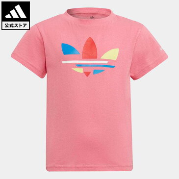 【公式】アディダス adidas 返品可 アディカラー 半袖Tシャツ オリジナルス キッズ ウェア・服 トップス Tシャツ ピンク H25291 mss21fw 半袖