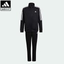 アディダス 【公式】アディダス adidas 返品可 YB SERENO TRACKSUITS スポーツウェア キッズ／子供用 ウェア・服 セットアップ ジャージ 黒 ブラック GS8907 上下