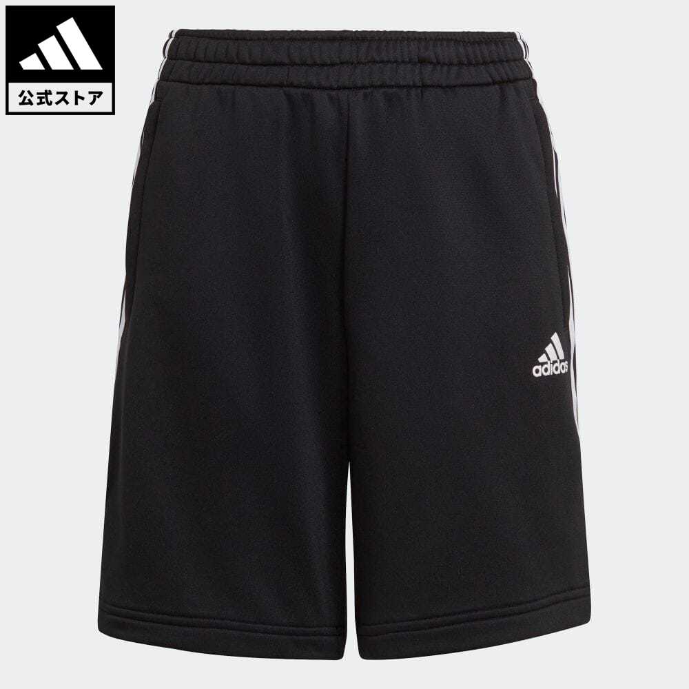 【公式】アディダス adidas 返品可 AEROREADY プライムグリーン スリーストライプス ショーツ スポーツウェア キッズ／子供用 ウェア・服 ボトムス ハーフパンツ 黒 ブラック GT9419のサムネイル