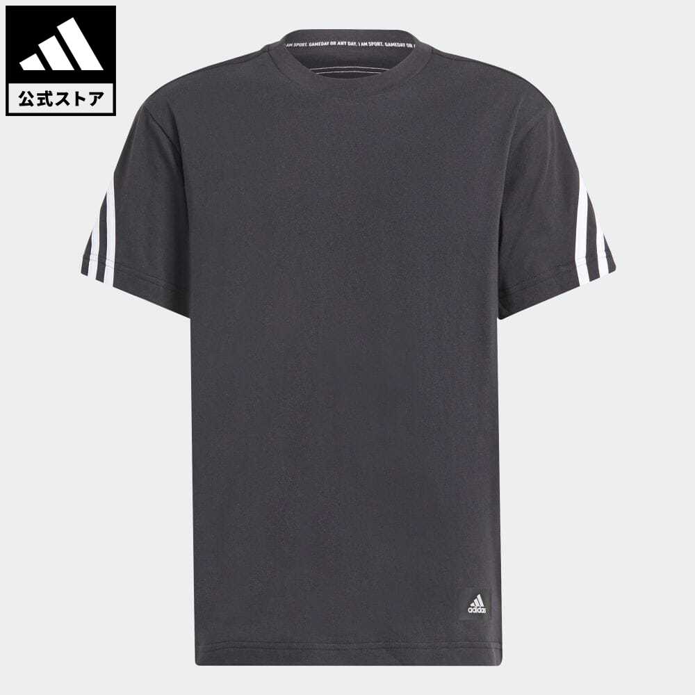 【公式】アディダス adidas 返品可 フューチャーアイコン 3ストライプス 半袖Tシャツ / Future Icons 3-Stripes Tee スポーツウェア キッズ／子供用 ウェア・服 トップス Tシャツ 黒 ブラック GU4325 半袖のサムネイル