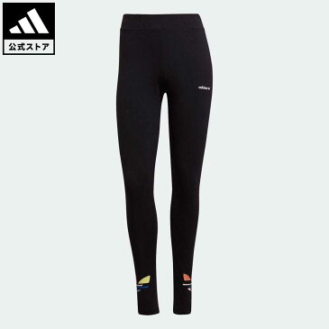 【公式】アディダス adidas 返品可 アディカラー シャッタード トレフォイルタイツ オリジナルス レディース ウェア・服 ボトムス タイツ・レギンス 黒 ブラック H22850 mss21fw レギンス