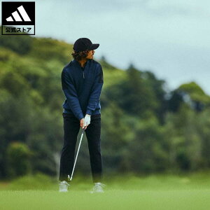 【公式】アディダス adidas 返品可 ゴルフ ショルダーパッチ ハーフジップ長袖ローゲジニットセーター メンズ ウェア・服 トップス セーター 青 ブルー GT3297