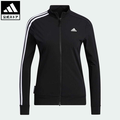 【公式】アディダス adidas 返品可 ゴルフ プライムブルー スリーストライプス 長袖ストレッチトラックジャケット レディース ウェア・服 アウター ジャケット 黒 ブラック GV1232 Gnot