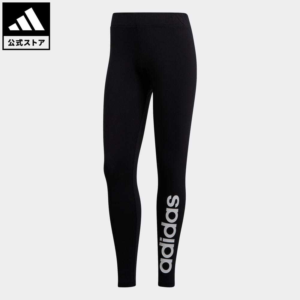 【公式】アディダス adidas 返品可 ヨガ W リニアロゴ タイツ レディース ウェア・服 ボトムス タイツ・レギンス 黒 ブラック DP2386 レギンス スポーツウェア