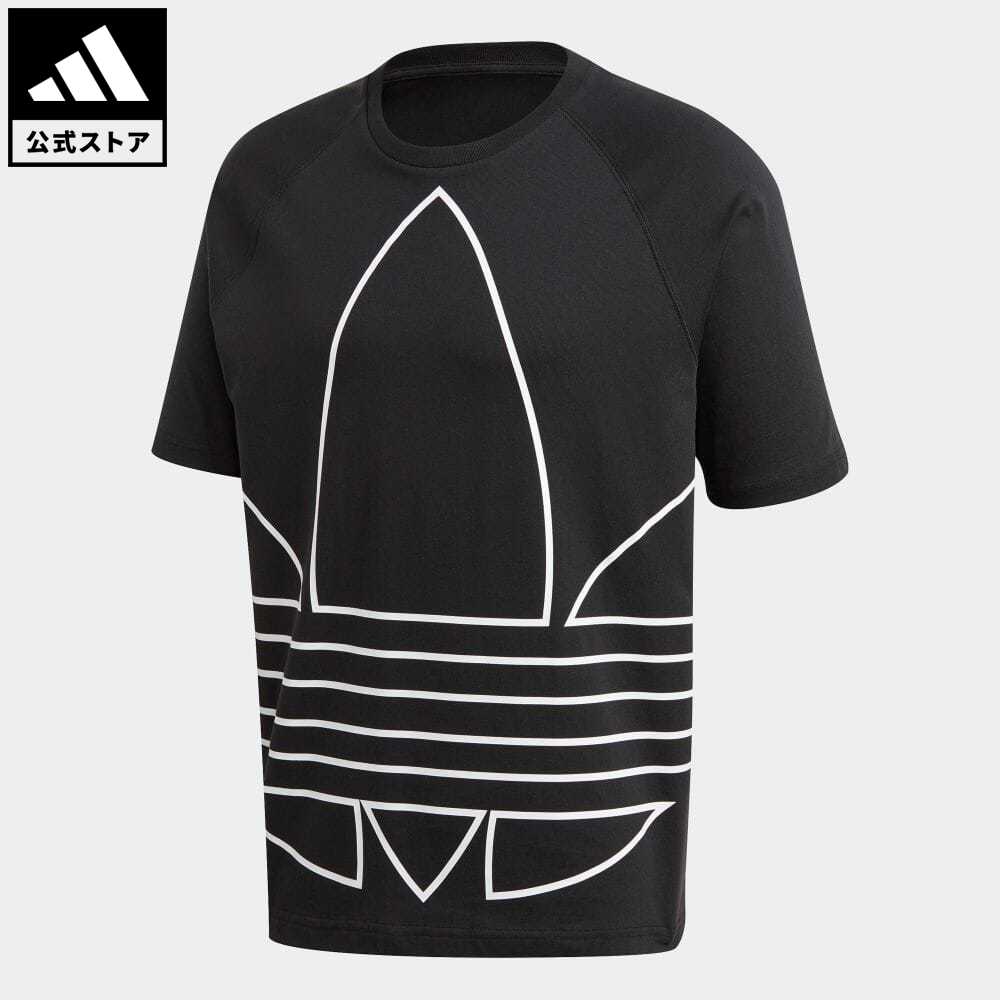 【公式】アディダス adidas 返品可 ビッグ トレフォイル アウトライン Tシャツ オリジナルス メンズ ウェア・服 トップス Tシャツ 黒 ブラック GE6229 半袖