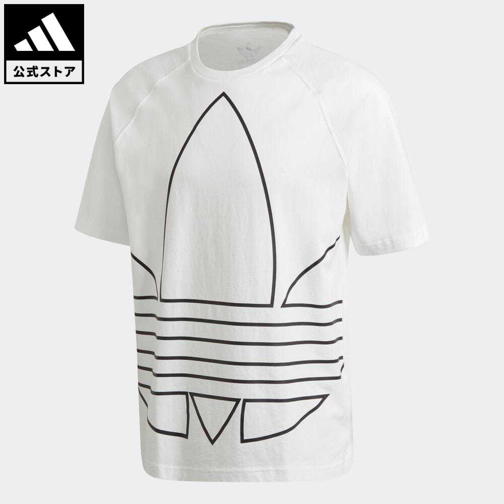 【公式】アディダス adidas 返品可 ビッグ トレフォイル アウトライン Tシャツ オリジナルス メンズ ウェア・服 トップス Tシャツ 白 ホワイト GE6230 半袖