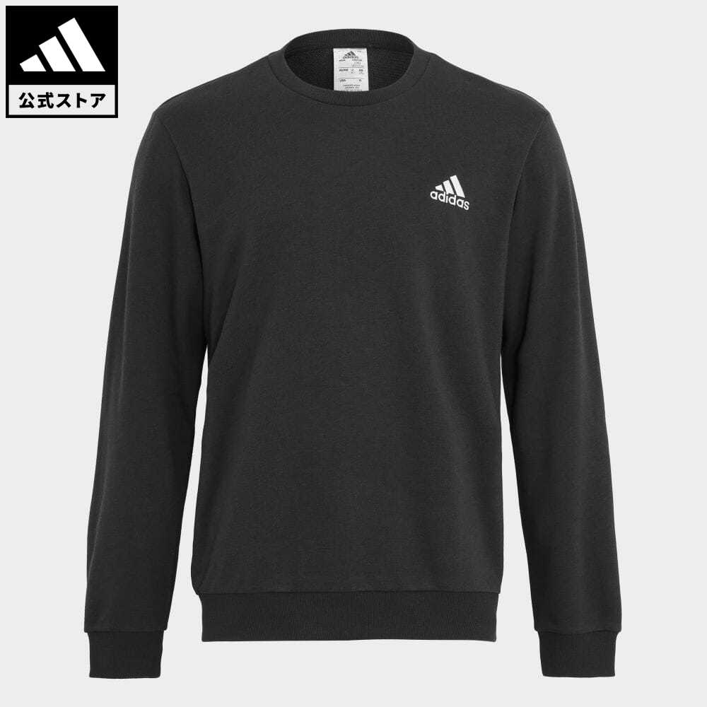【公式】アディダス adidas 返品可 エッセンシャルズ エンブロイダード スモール ロゴ スウェットシャツ / Essentials Embroidered Small Logo Sweatshirt メンズ ウェア・服 トップス スウェット（トレーナー） 黒 ブラック GK9094