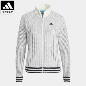 【公式】アディダス adidas 返品可 ゴルフ スリーストライプス 防風 長袖ライニングフルジップセーター レディース ウェア・服 アウター ジャケット 白 ホワイト GV1238