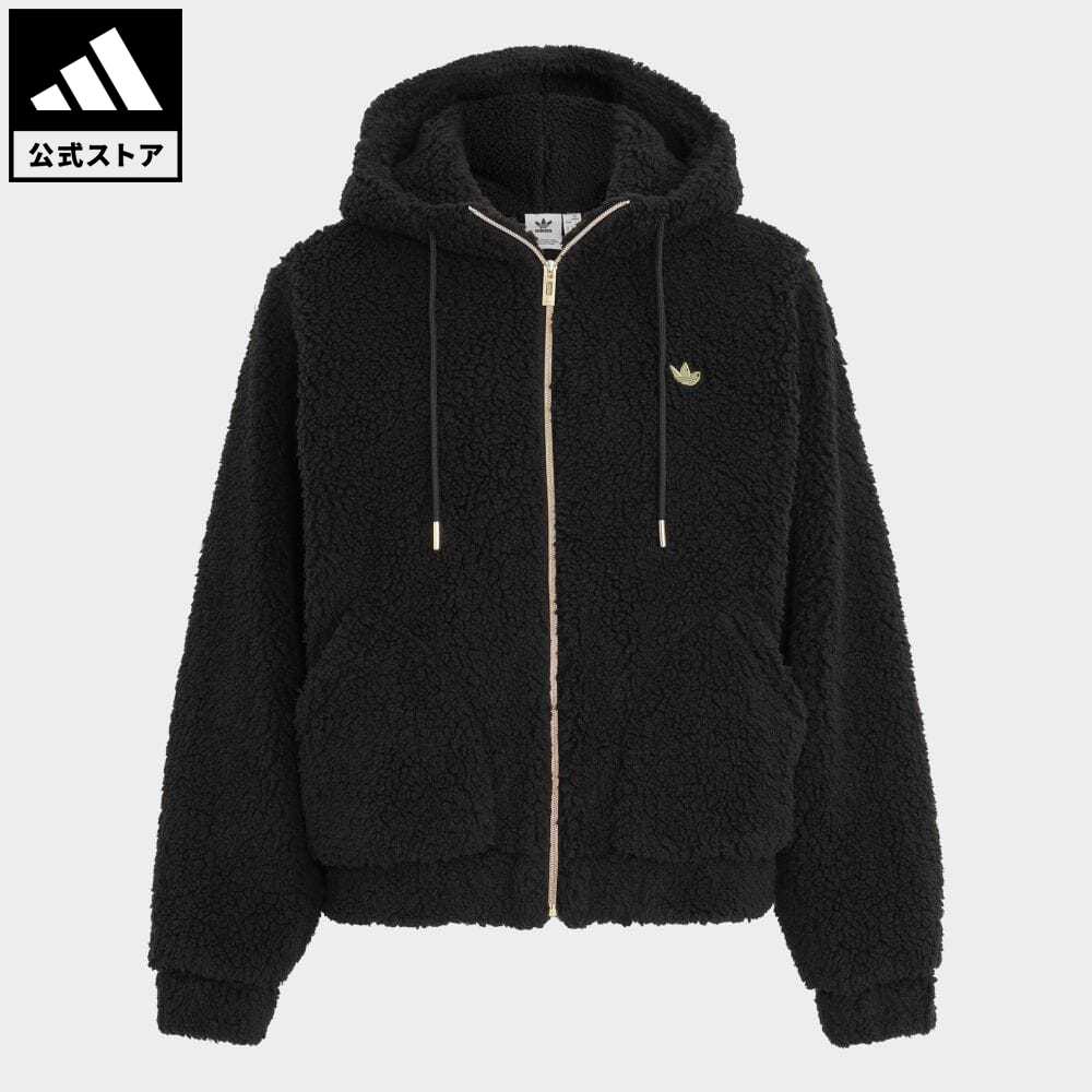 【57%OFF 8/4-8/10】【公式】アディダス adidas 返品可 シェルパ ジャケット オリジナルス レディース ウェア・服 アウター ジャケット 黒 ブラック HG6676 fyc p0804のサムネイル