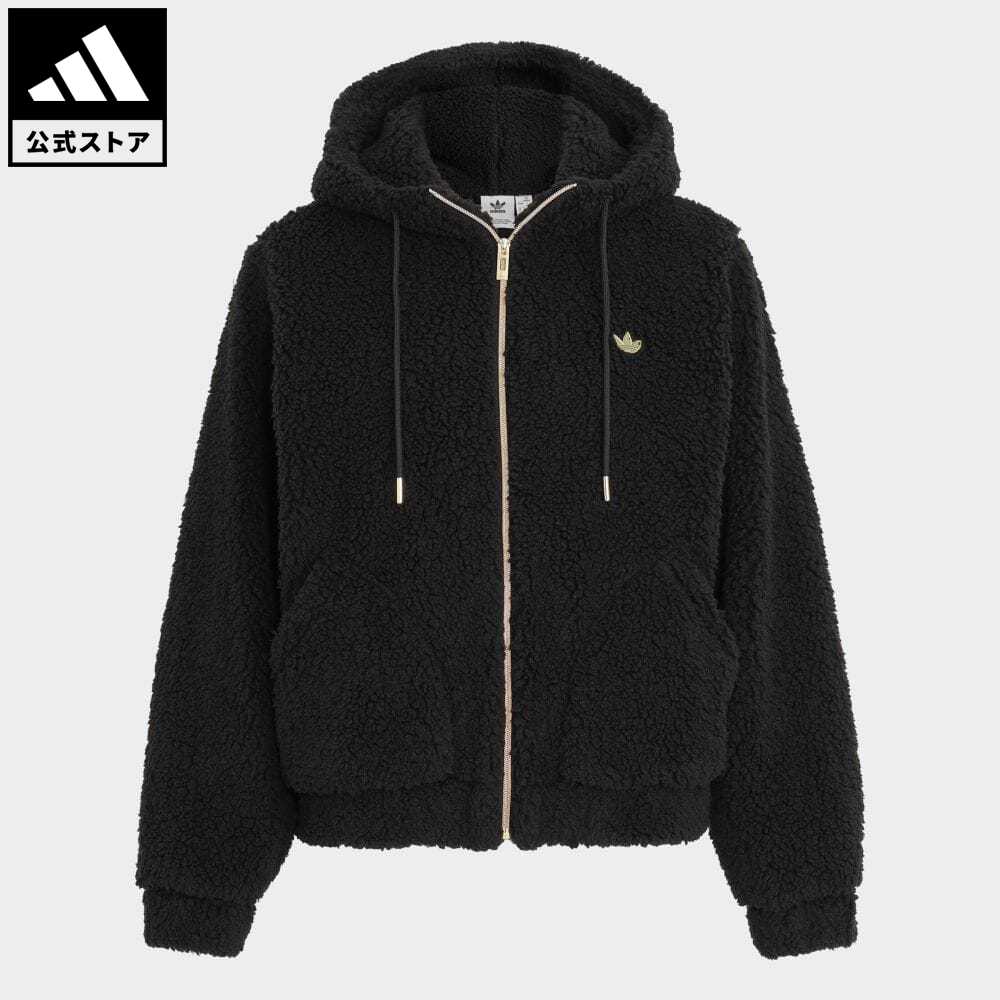 【公式】アディダス adidas 返品可 シェルパ ジャケット オリジナルス レディース ウェア 服 アウター ジャケット 黒 ブラック HG6676 fyc