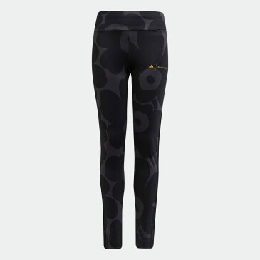 【公式】アディダス adidas 返品可 ジム・トレーニング マリメッコ プライムグリーン AEROREADY トレーニング スリーストライプス フローラルタイツ キッズ ウェア・服 ボトムス タイツ・レギンス グレー HA3683 スポーツウェア フィットネスウェア レギンス