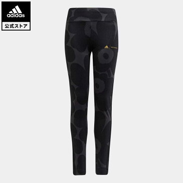 【公式】アディダス adidas 返品可 ジム・トレーニング マリメッコ プライムグリーン AEROREADY トレーニング スリーストライプス フローラルタイツ キッズ ウェア・服 ボトムス タイツ・レギンス グレー HA3683 スポーツウェア フィットネスウェア レギンス