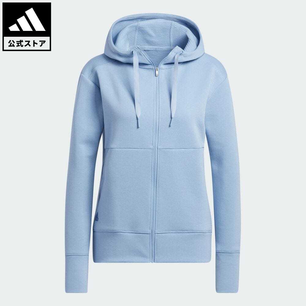 【公式】アディダス adidas 返品可 ゴルフ COLD. RDY 保温 長袖フルジップフーディー レディース ウェア・服 トップス スウェット（トレーナー） 青 ブルー GR3552