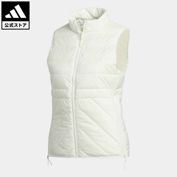 【公式】アディダス adidas 返品可 ゴルフ ソリッド ダウンベスト レディース ウェア・服 アウター ベスト 白 ホワイト FS6484 中わた notp