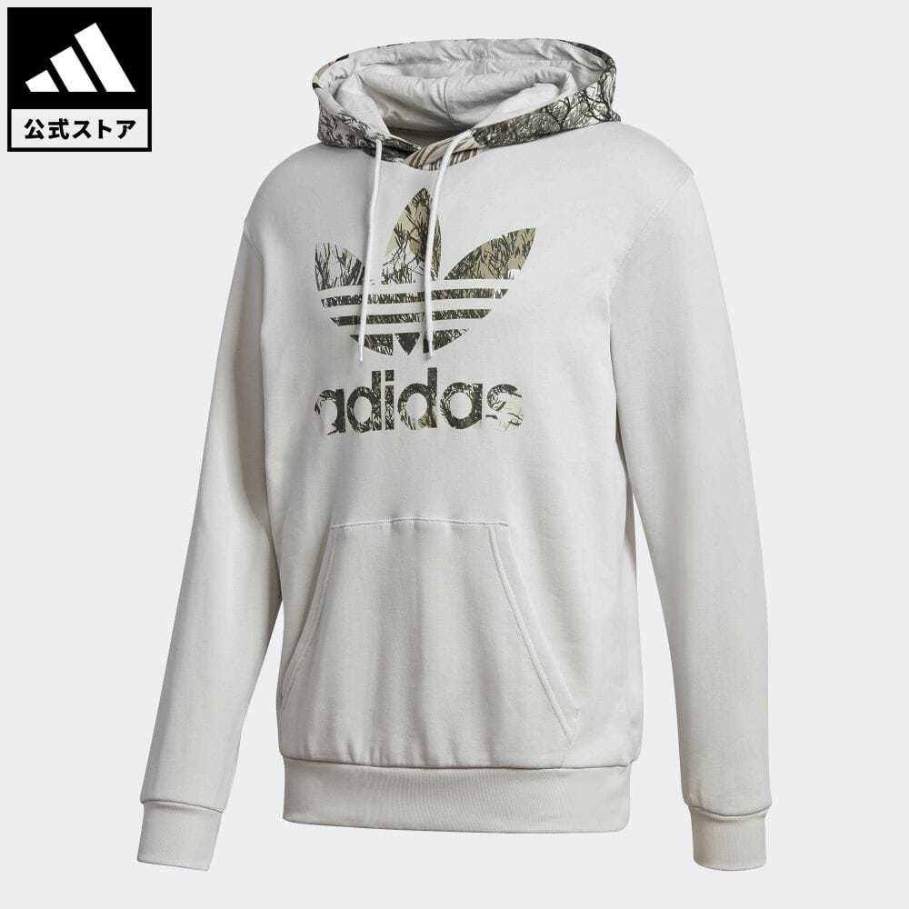 【公式】アディダス adidas 返品可 カモ パーカー オリジナルス メンズ ウェア・服 トップス パーカー(フーディー) スウェット（トレーナー） グレー GD5955 トレーナー