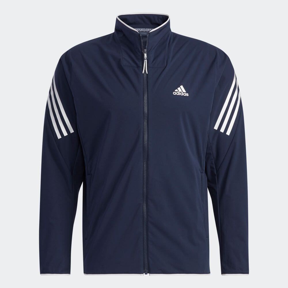 【公式】アディダス adidas 返品可 ゴルフ WIND.RDY ストレッチ長袖フルジップジャケット メンズ ウェア・服 アウター ジャケット 青 ブルー GT3437 notp