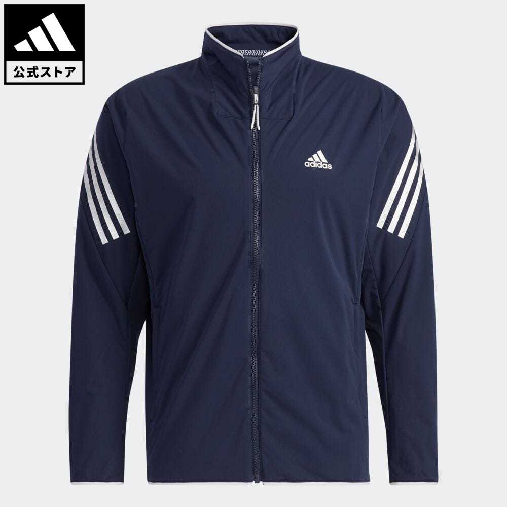 【公式】アディダス adidas 返品可 ゴルフ WIND.RDY ストレッチ長袖フルジップジャケット メンズ ウェア・服 アウター ジャケット 青 ブルー GT3437 notp