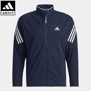 【公式】アディダス adidas 返品可 ゴルフ WIND.RDY ストレッチ長袖フルジップジャケット メンズ ウェア・服 アウター ジャケット 青 ブルー GT3437