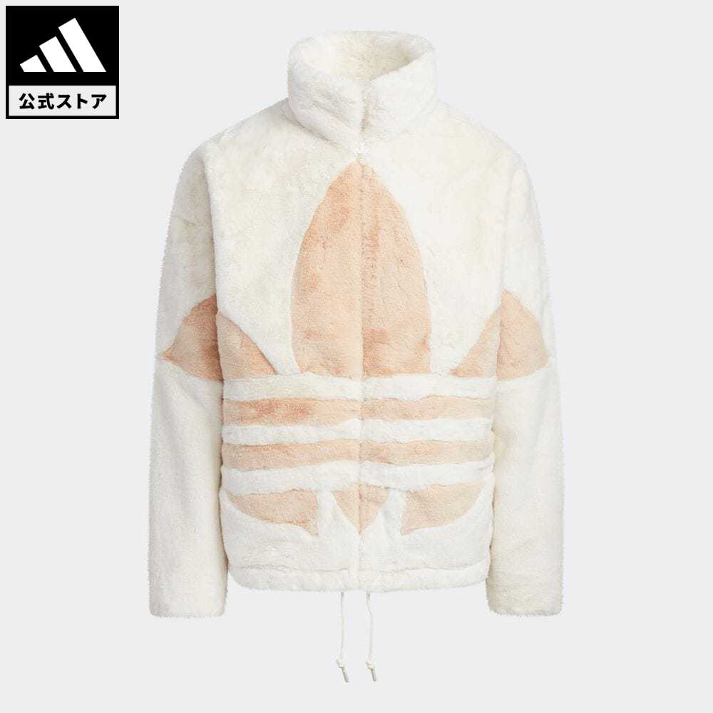 【公式】アディダス adidas 返品可 フェイクファージャケット オリジナルス メンズ レディース ウェア・服 アウター ジャケット 白 ホワイト HC0324 fyc wt22fw win_co