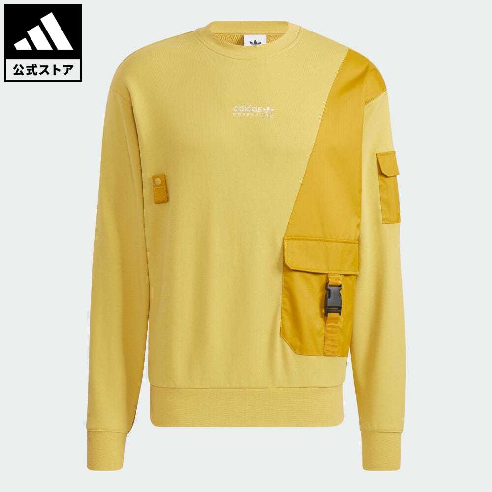 【公式】アディダス adidas 返品可 アディダス アドベンチャー クルーネック スウェット オリジナルス メンズ ウェア・服 トップス スウェット（トレーナー） ベージュ HC0368