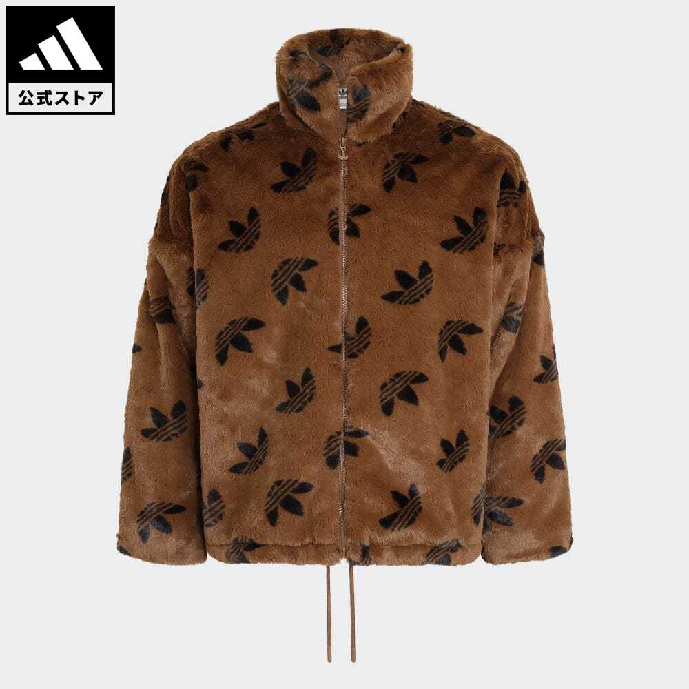 【公式】アディダス adidas 返品可 モノグラム ファージャケット オリジナルス メンズ レディース ウェア 服 アウター ジャケット ブラウン HI4657 fyc 上着