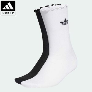 【公式】アディダス adidas 返品可 セミシアー ラッフル クルーソックス 2足組 オリジナルス レディース アクセサリー ソックス・靴下 クルーソックス 白 ホワイト HC9532