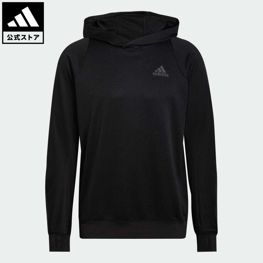 【公式】アディダス adidas 返品可 ランニング ラン アイコン パーカー メンズ ウェア・服 トップス パーカー(フーディー) スウェット（トレーナー） 黒 ブラック HE2472 トレーナー ランニングウェア