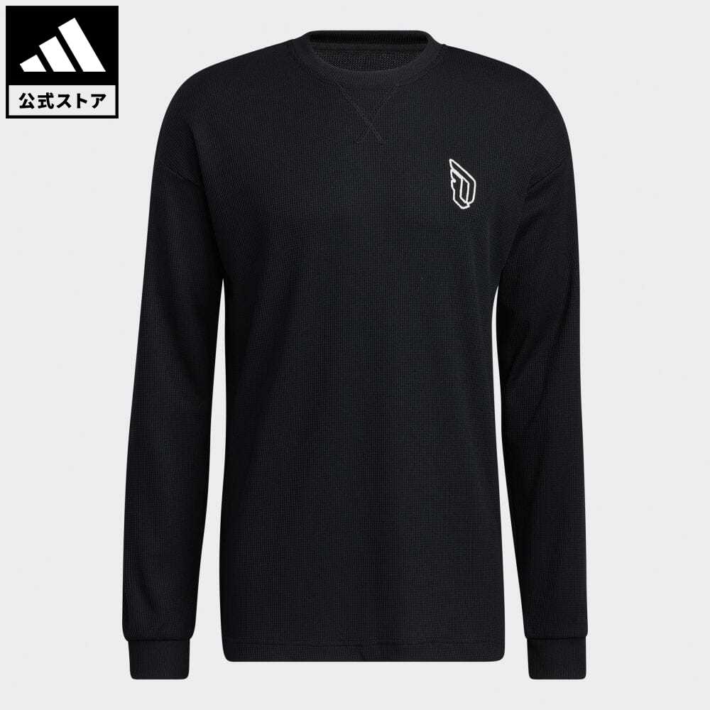 【公式】アディダス adidas 返品可 バスケットボール デイム 8 長袖Tシャツ メンズ ウェア・服 トップス シャツ 黒 ブラック HF9522